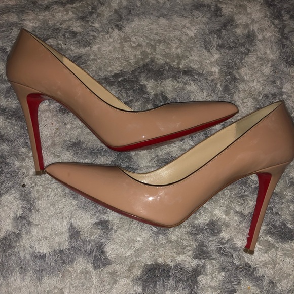 Christian Louboutin Shoes - Christian Louboutin Pigalles size 41 nude patent leather